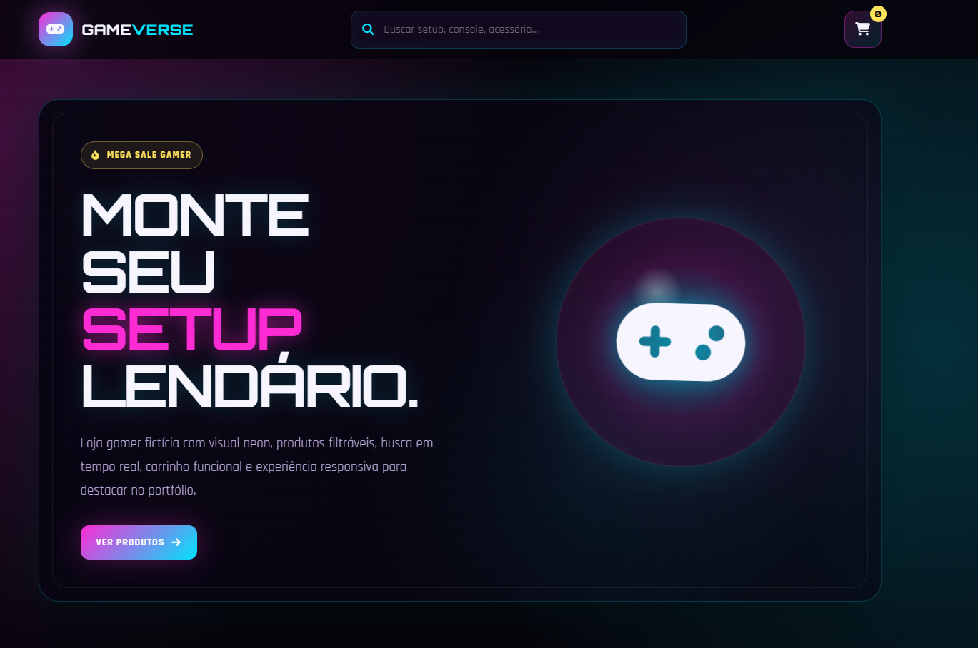 Preview do projeto Arsenal Gamer