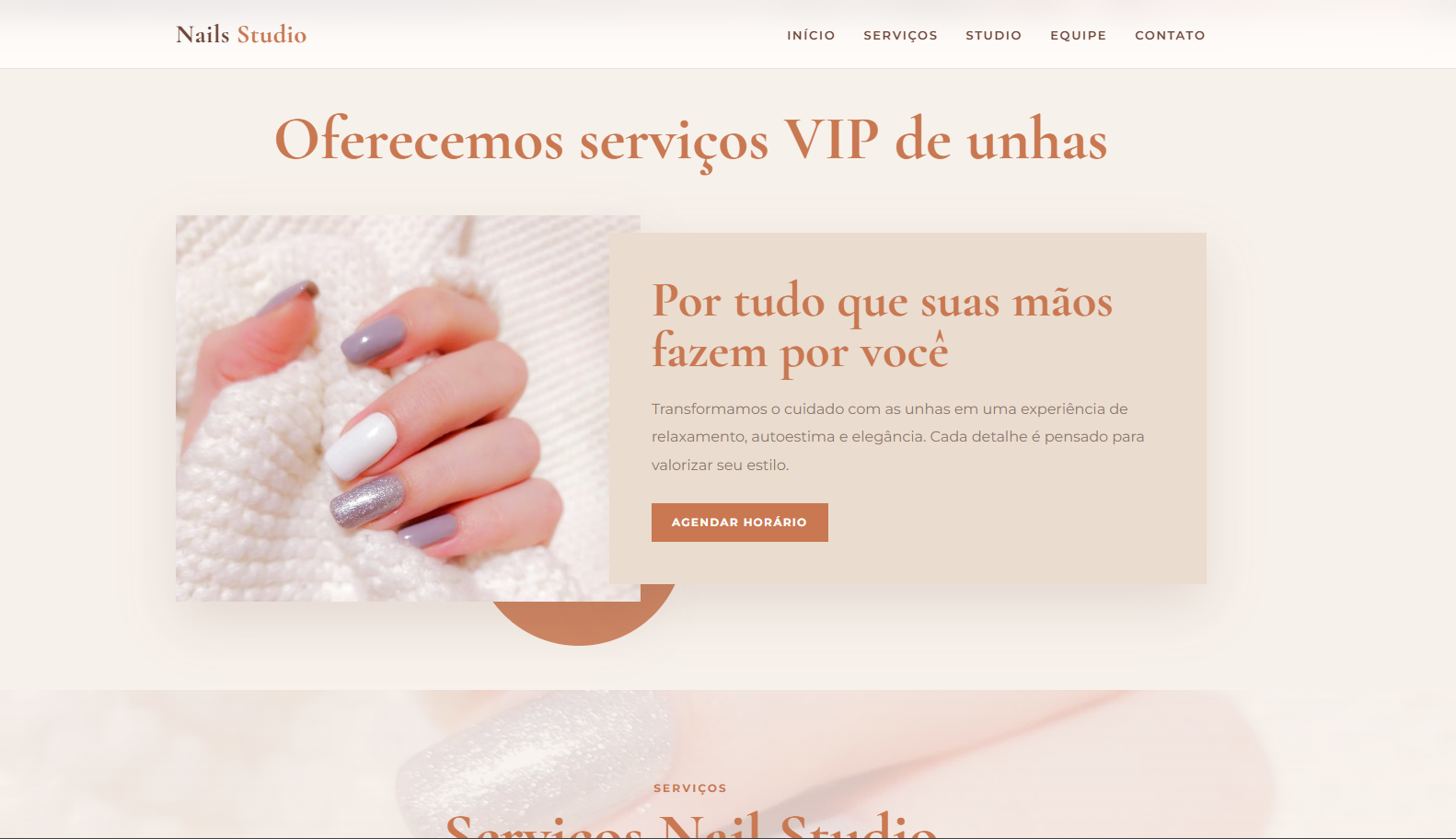 Preview do projeto Nails Studio